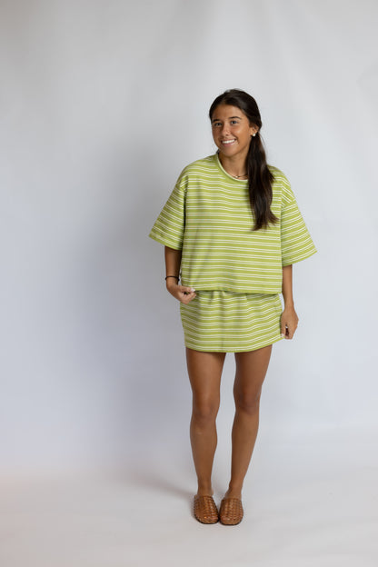 Kameron Striped Relaxed Skort