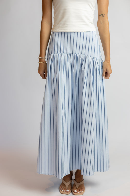 Looking Up Striped Maxi Skirt