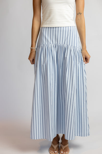 Looking Up Striped Maxi Skirt