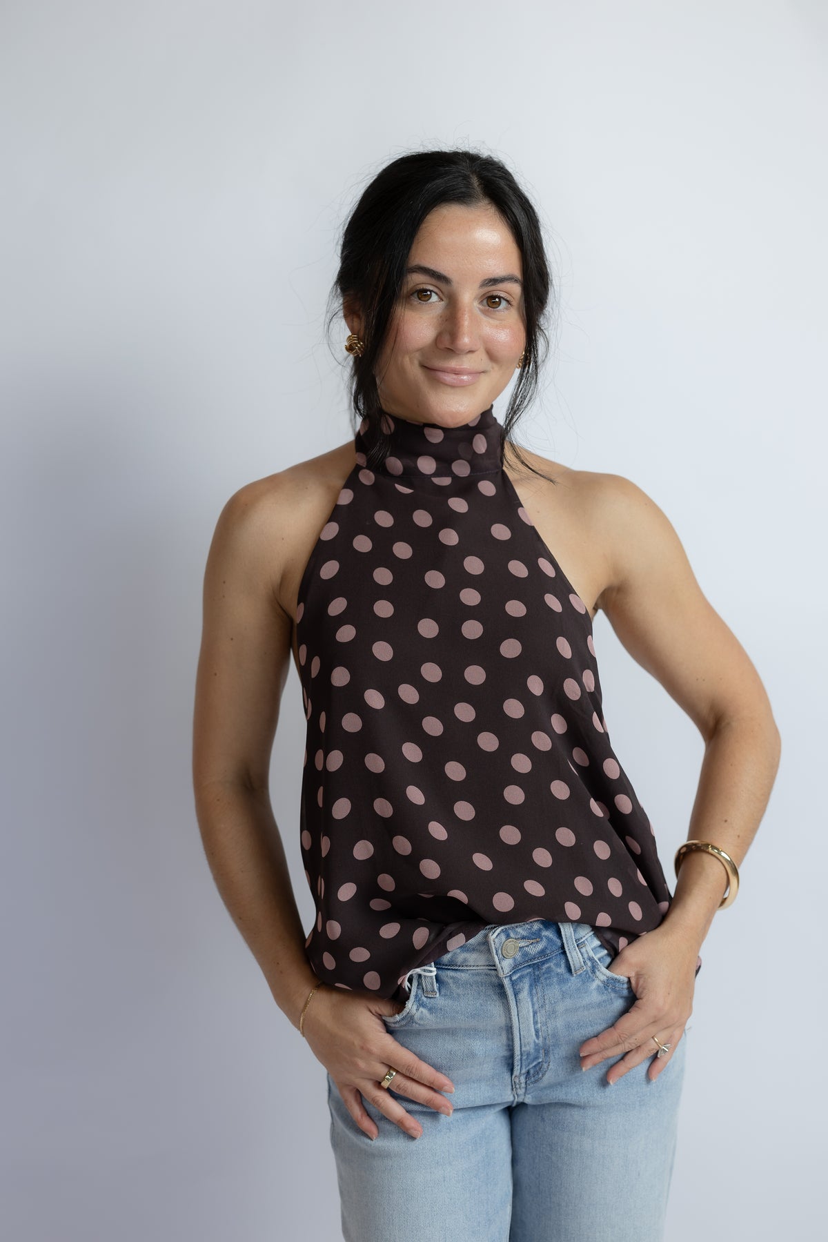 Nova Polka Dot Halter Top