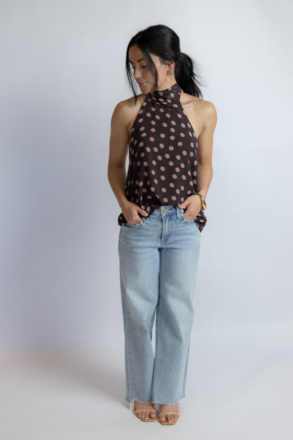 Nova Polka Dot Halter Top
