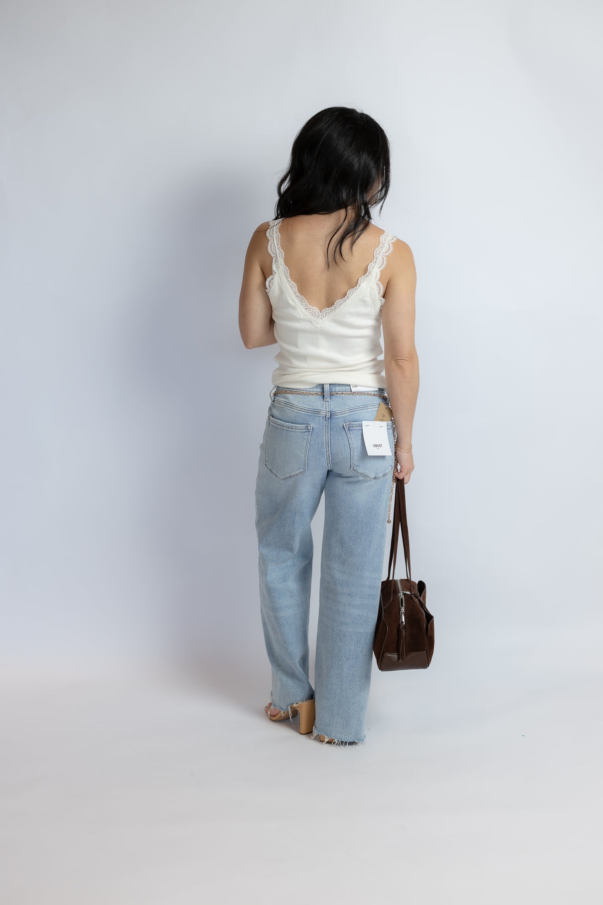 Eve Lace Trim Tank Sandstone
