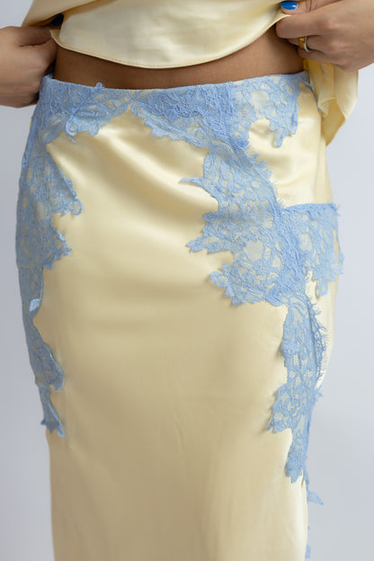 Lizzie Satin Midi Skirt