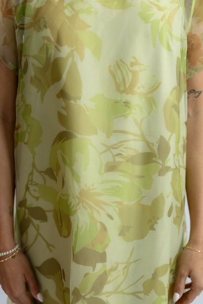 Ellery Floral Dime Organza Maxi Dress