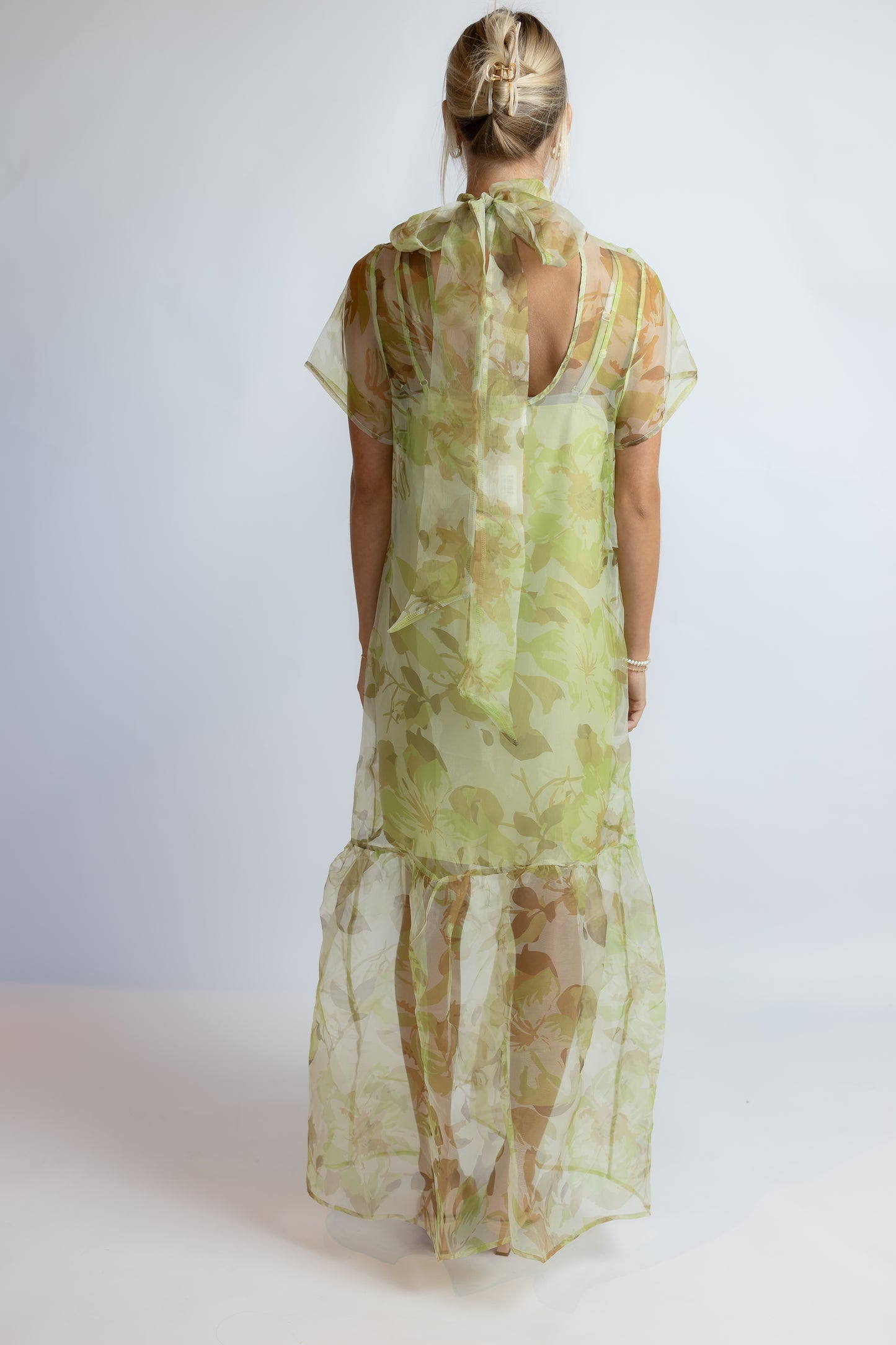 Ellery Floral Dime Organza Maxi Dress
