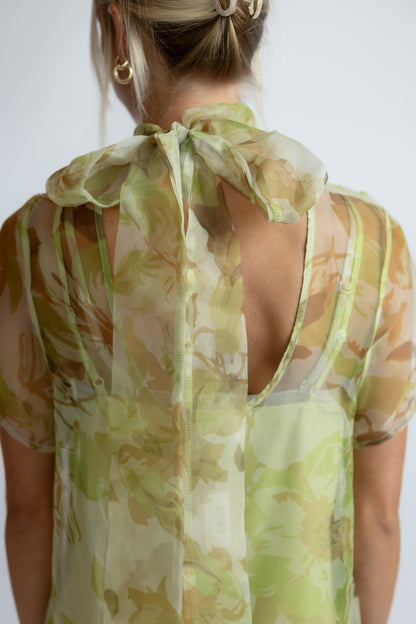Ellery Floral Dime Organza Maxi Dress