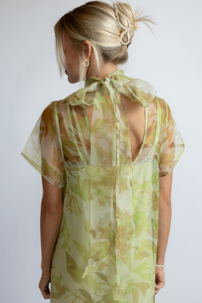 Ellery Floral Dime Organza Maxi Dress