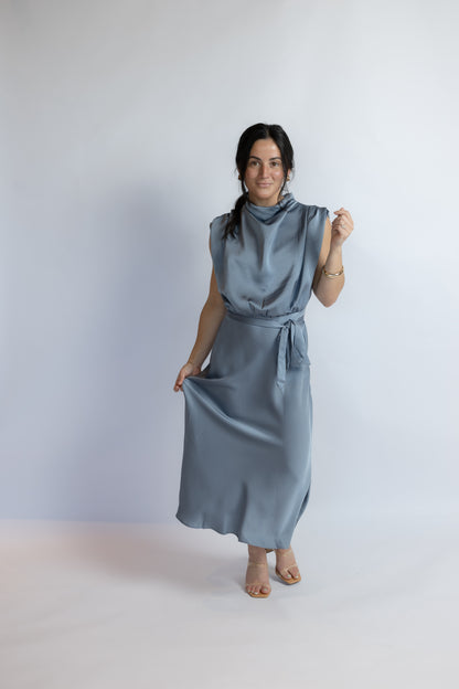 Legend Has It Satin Midi Dress