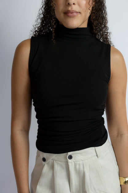 Silva High Neck Tank Black