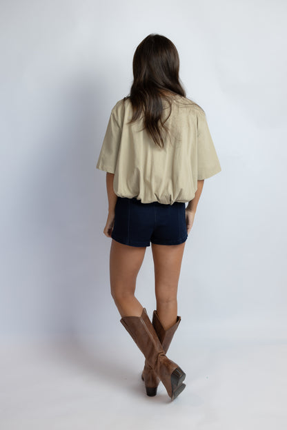 I Remember Cropped Bubble Tee