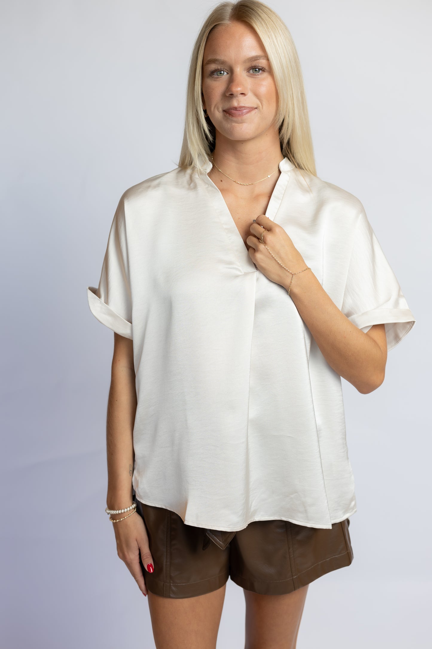 Carefree Satin Top