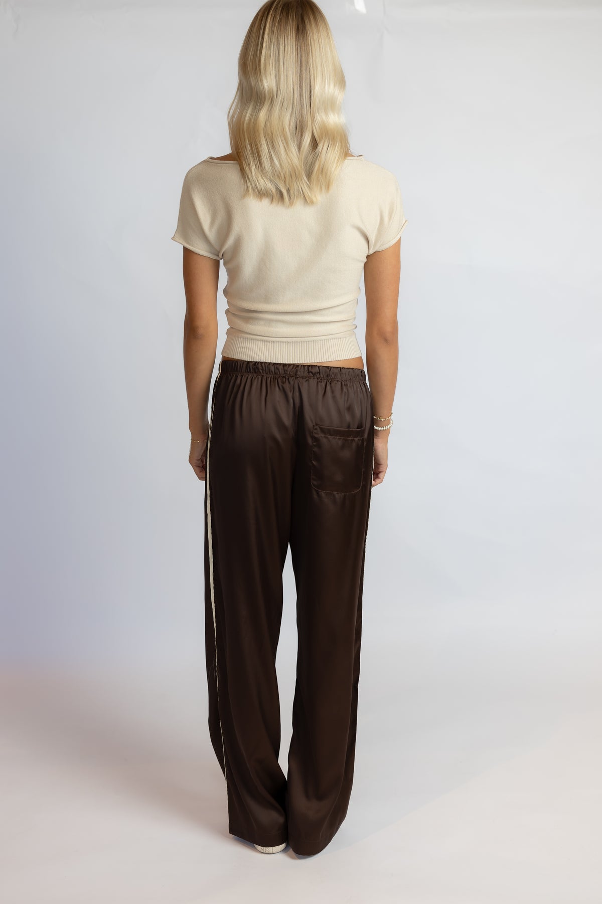 Maggie Satin Track Pants