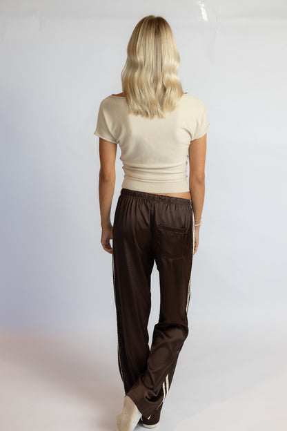 Maggie Satin Track Pants
