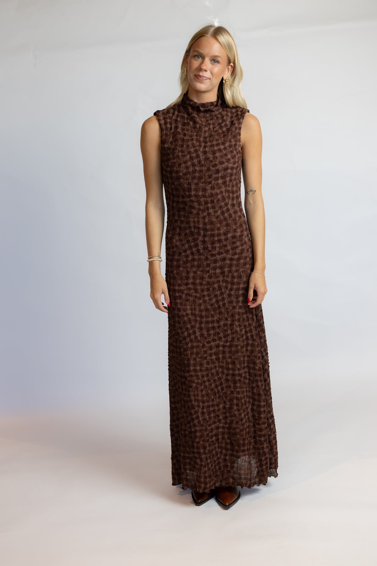 Eileen Mock Neck Maxi Dress