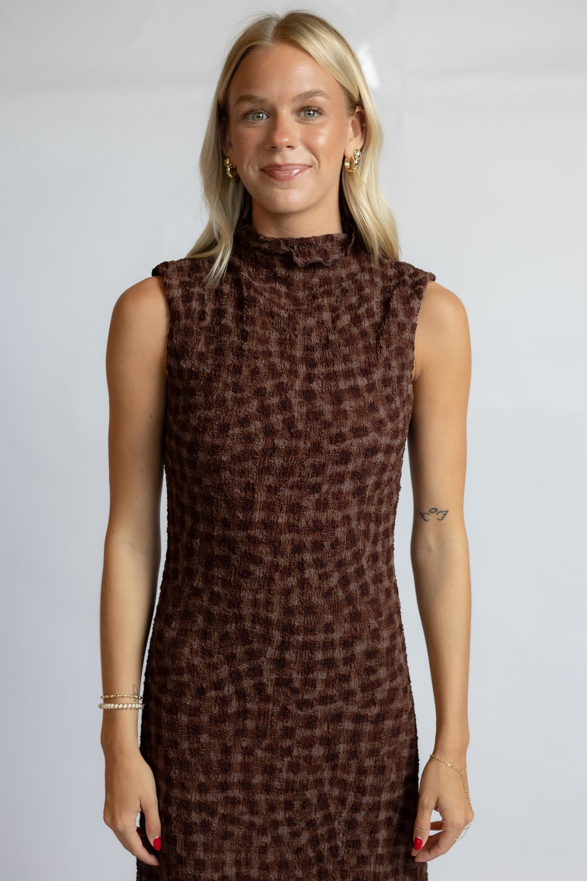 Eileen Mock Neck Maxi Dress