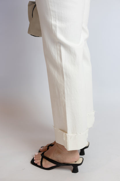 Shotgun Cuffed Wide Leg Denim
