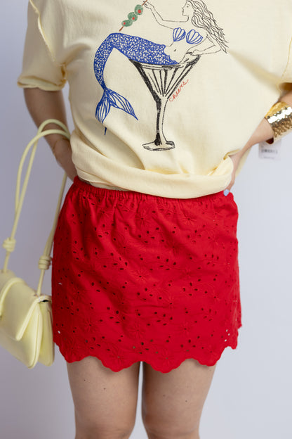 Eyes On You Skort Red