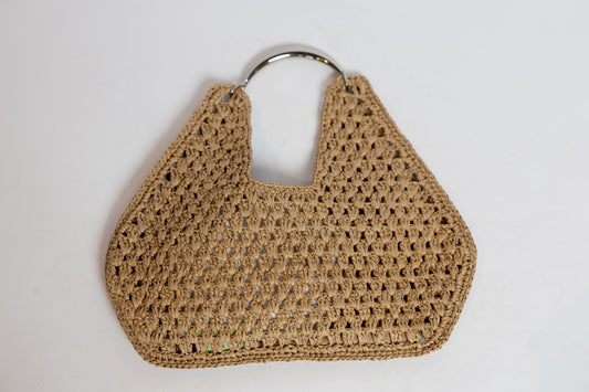 Iris Straw Hobo Bag