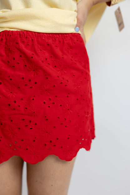 Eyes On You Skort Red