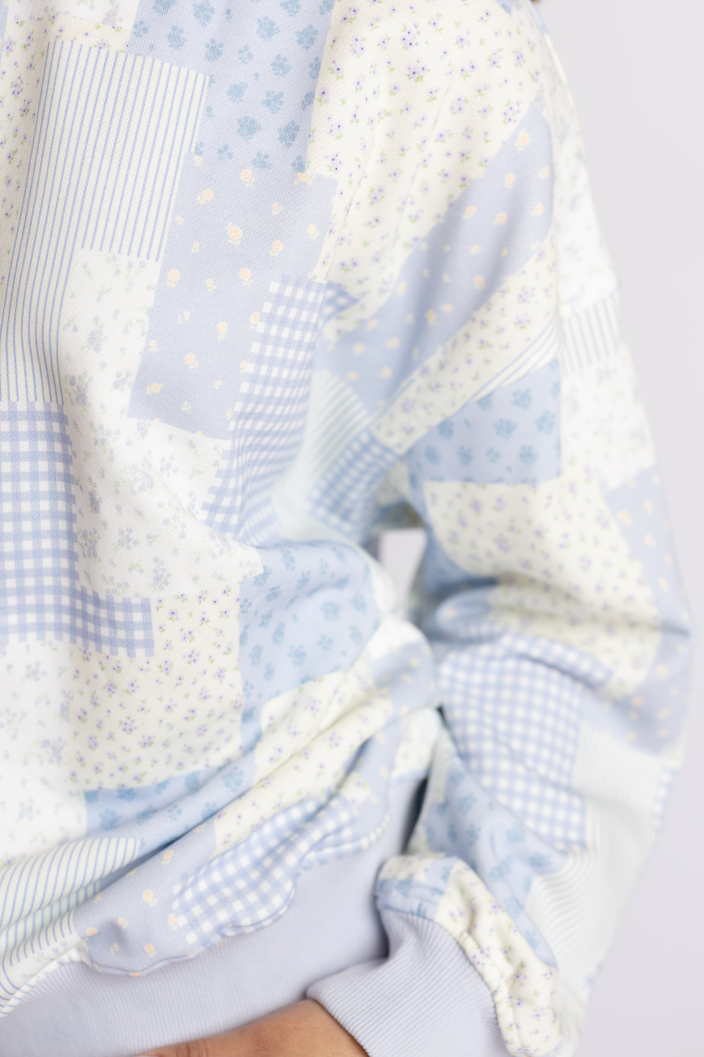 Alex Patchwork Mock Neck Sweatshirt