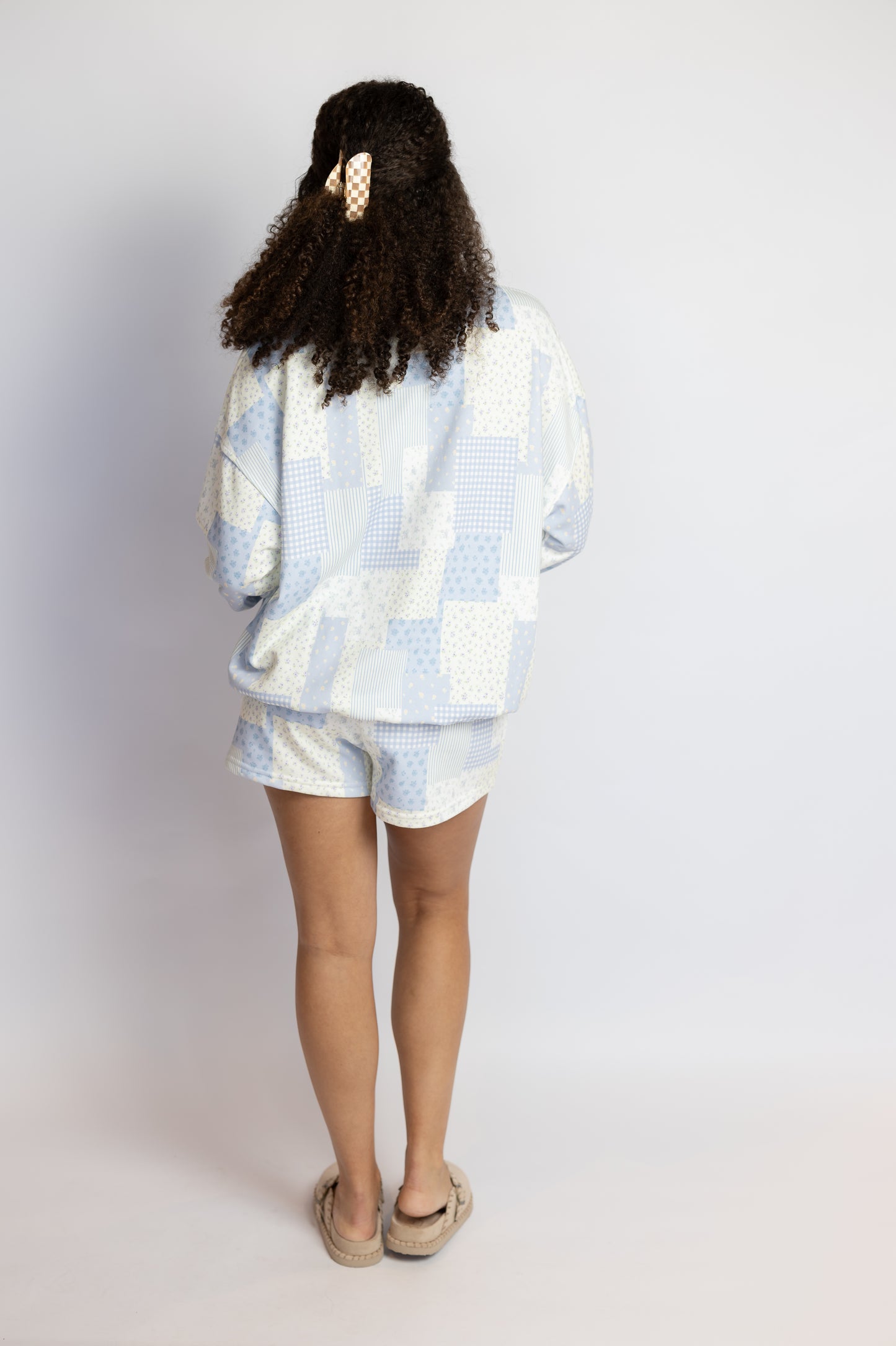 Alex Patchwork Mock Neck Sweatshirt