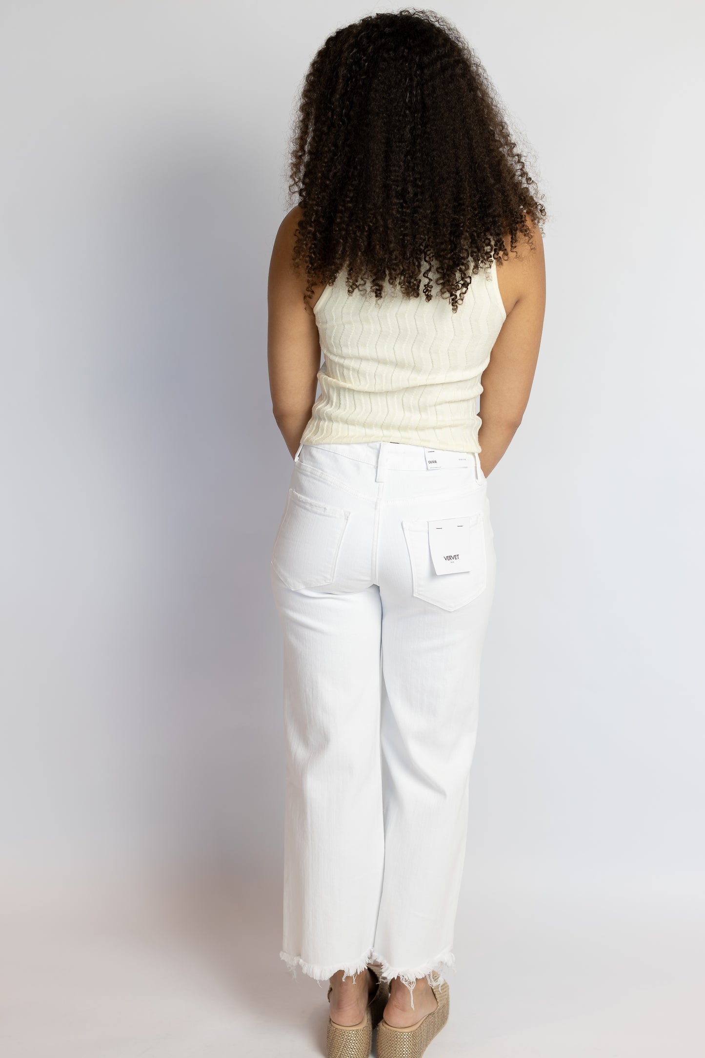 Ashleigh Cropped White Denim