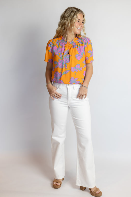 Even Ground White Flare Jeans