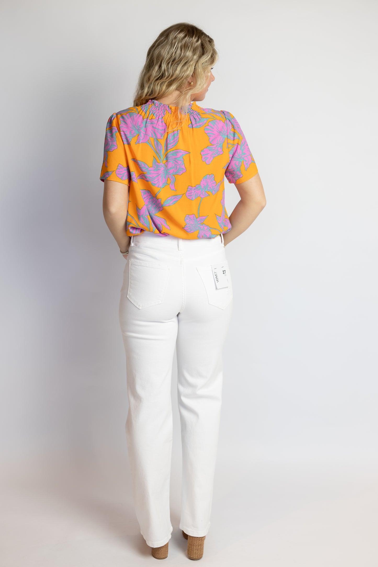 Regine Smocked Floral Top