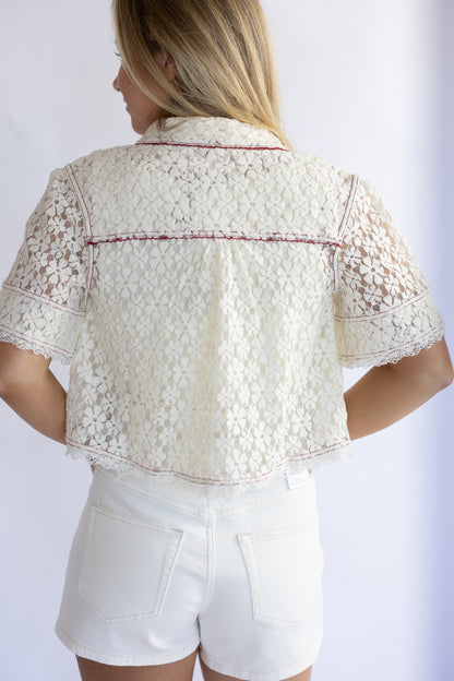 Mannie Lace Buttondown