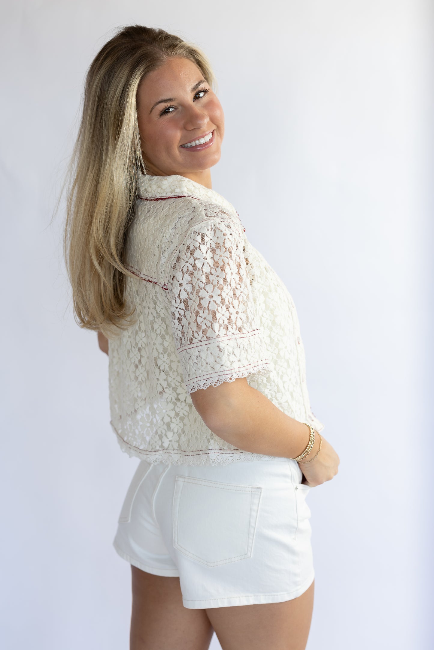 Mannie Lace Buttondown