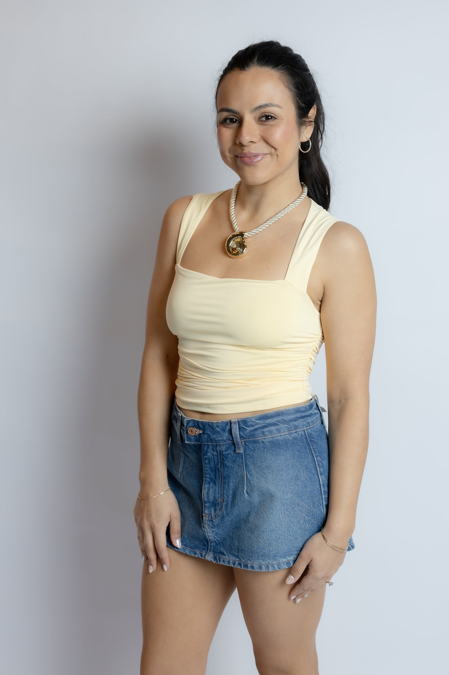 Full Circle Shirred Top