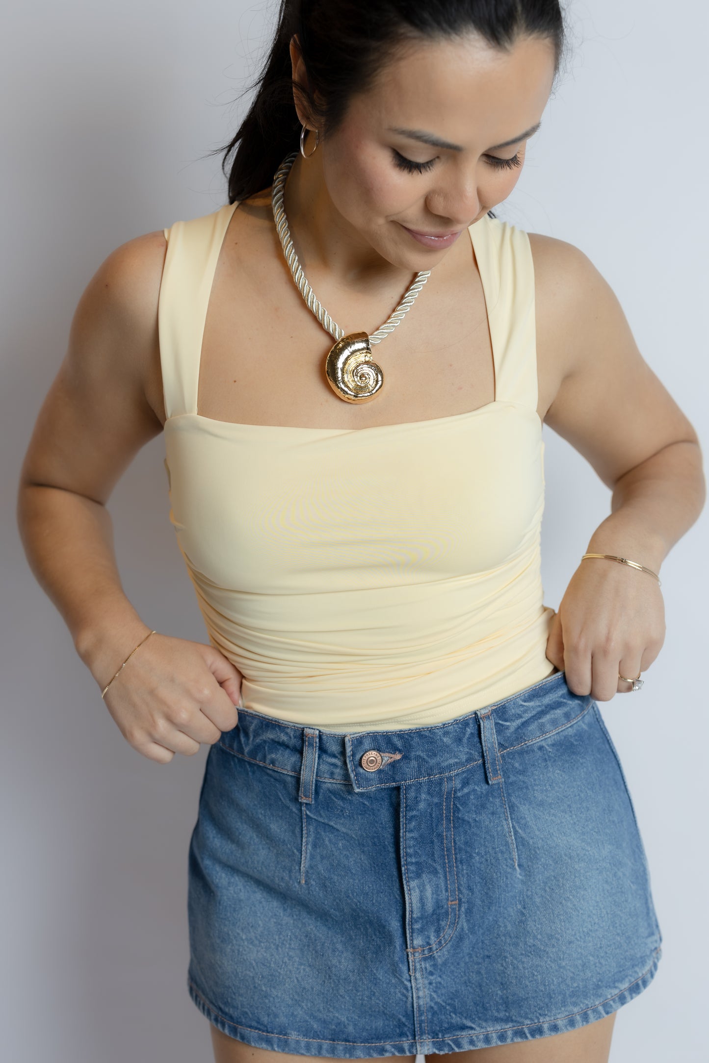 Full Circle Shirred Top