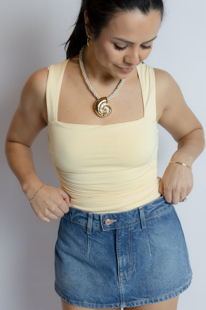 Full Circle Shirred Top