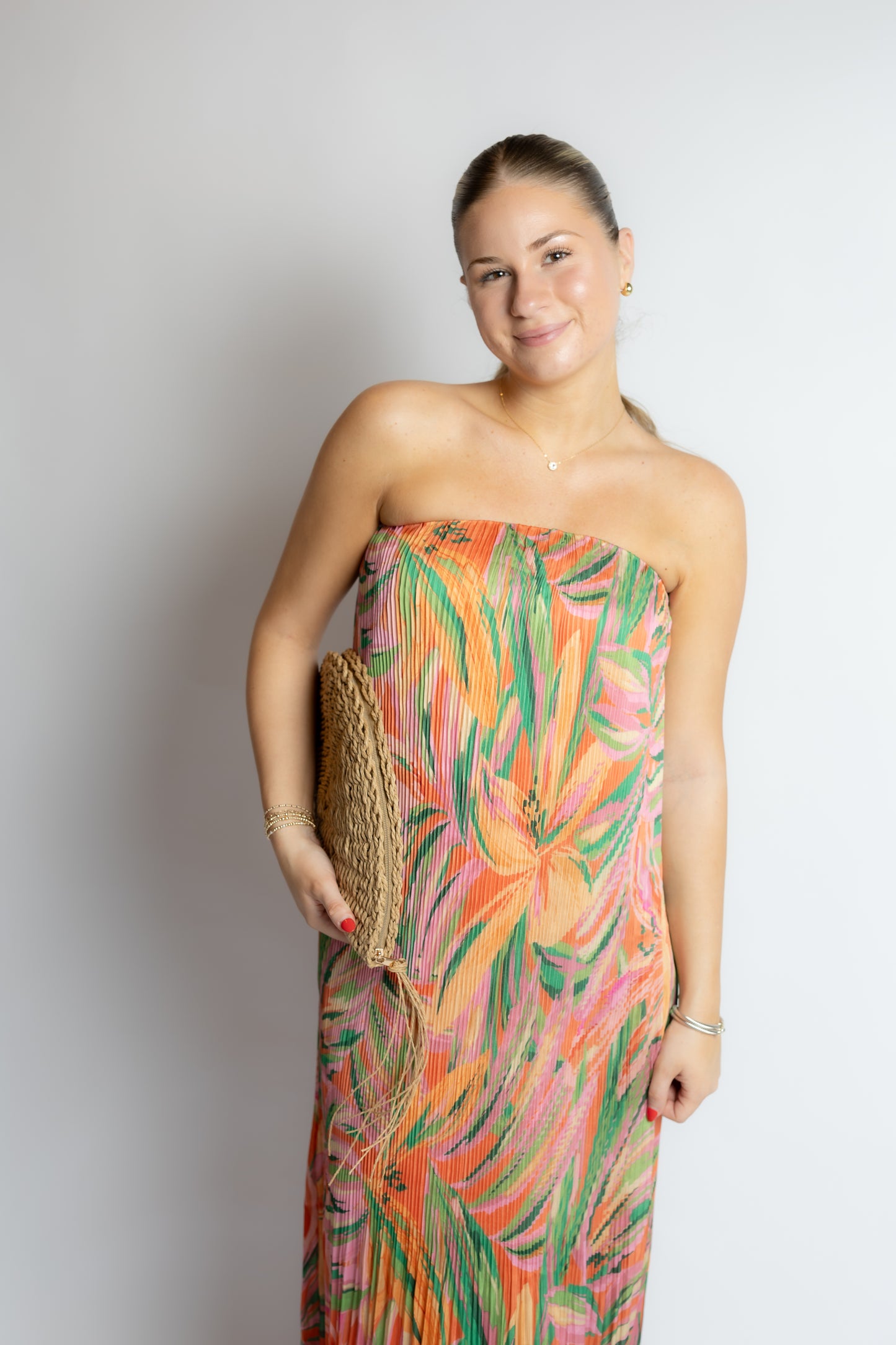 Sunset Ridge Plisse Midi Dress