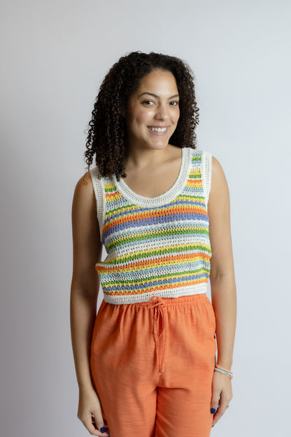 Sylvia Stripe Sweater Vest