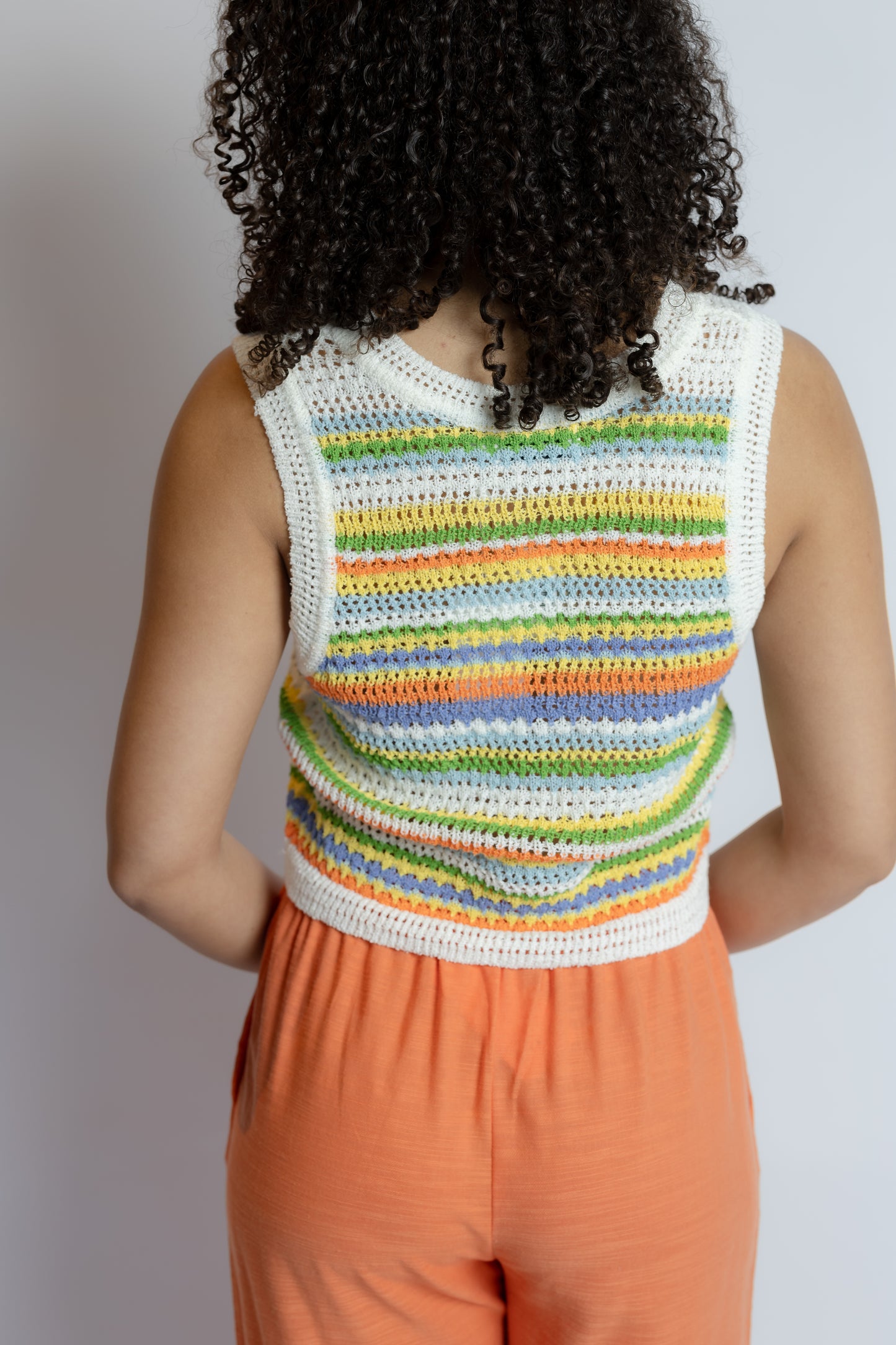 Sylvia Stripe Sweater Vest
