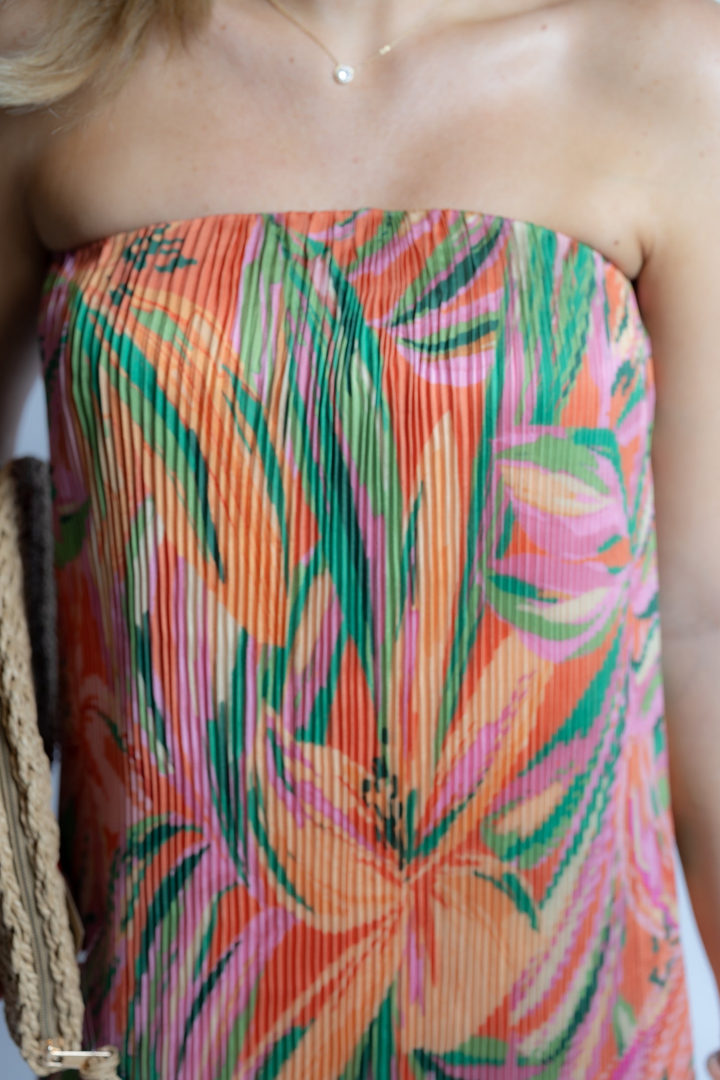 Sunset Ridge Plisse Midi Dress