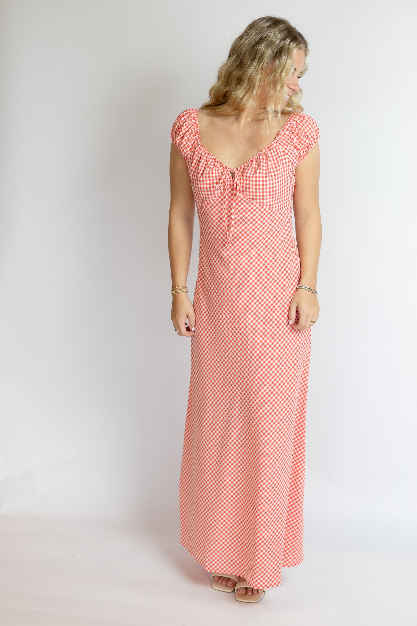 Gianna Gingham Maxi Dress