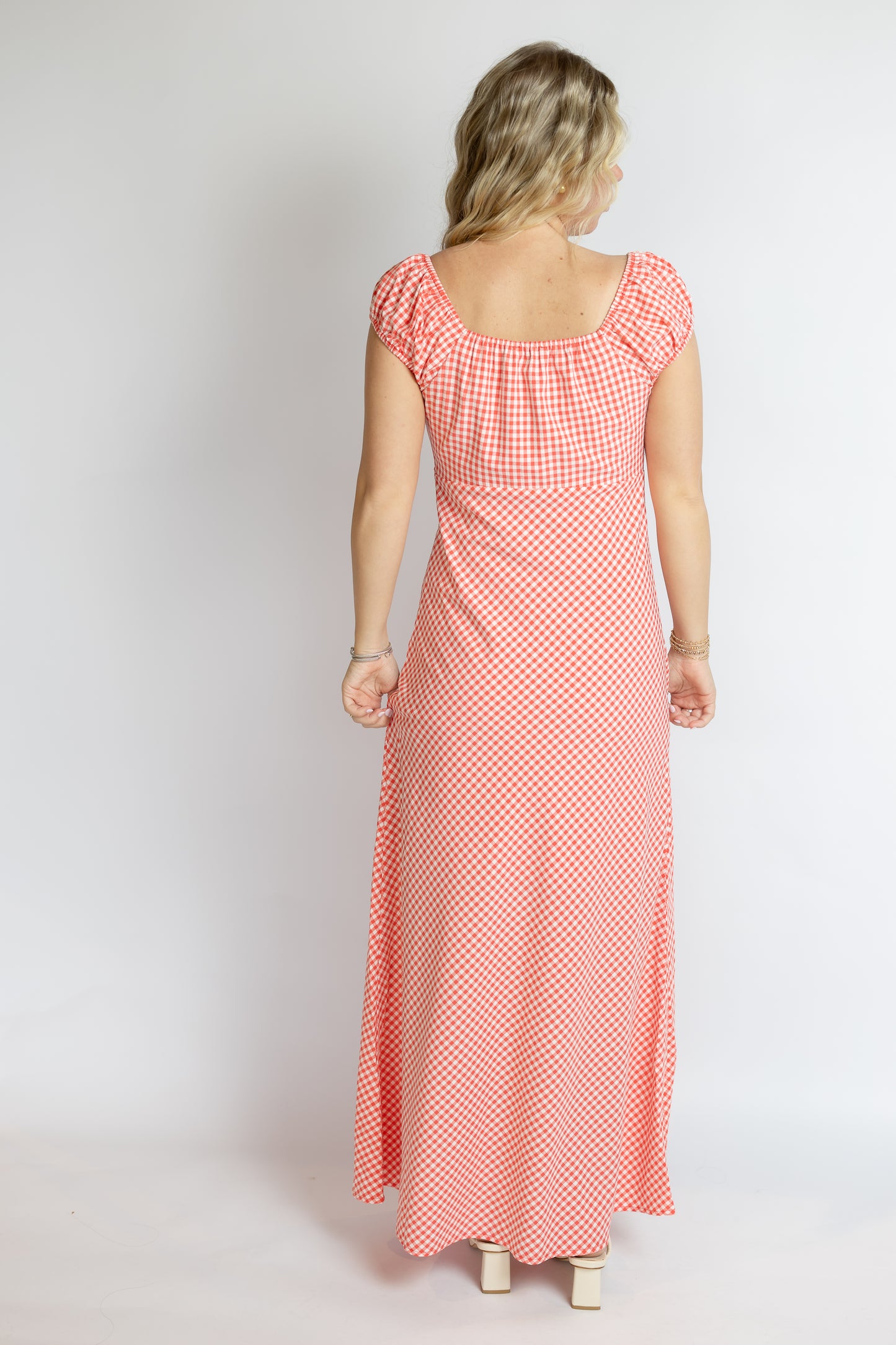 Gianna Gingham Maxi Dress