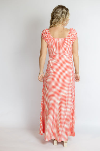 Gianna Gingham Maxi Dress