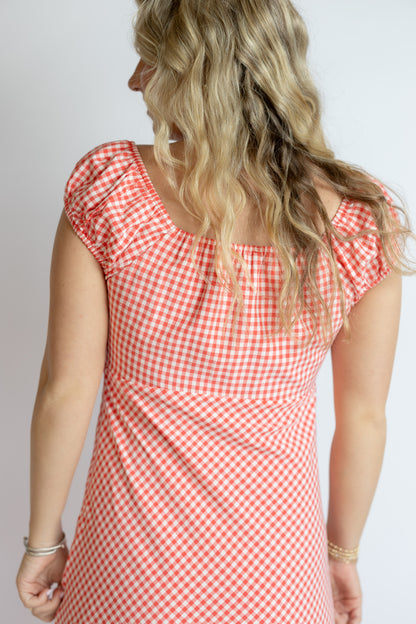 Gianna Gingham Maxi Dress