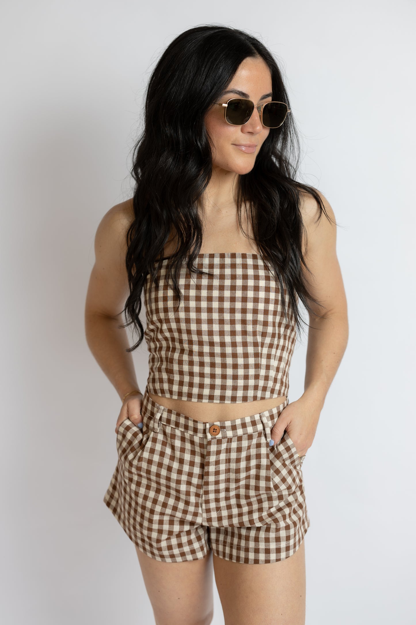 Mustang Gingham Tube Top