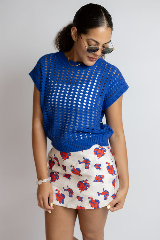 Teddy Printed Mini Skort