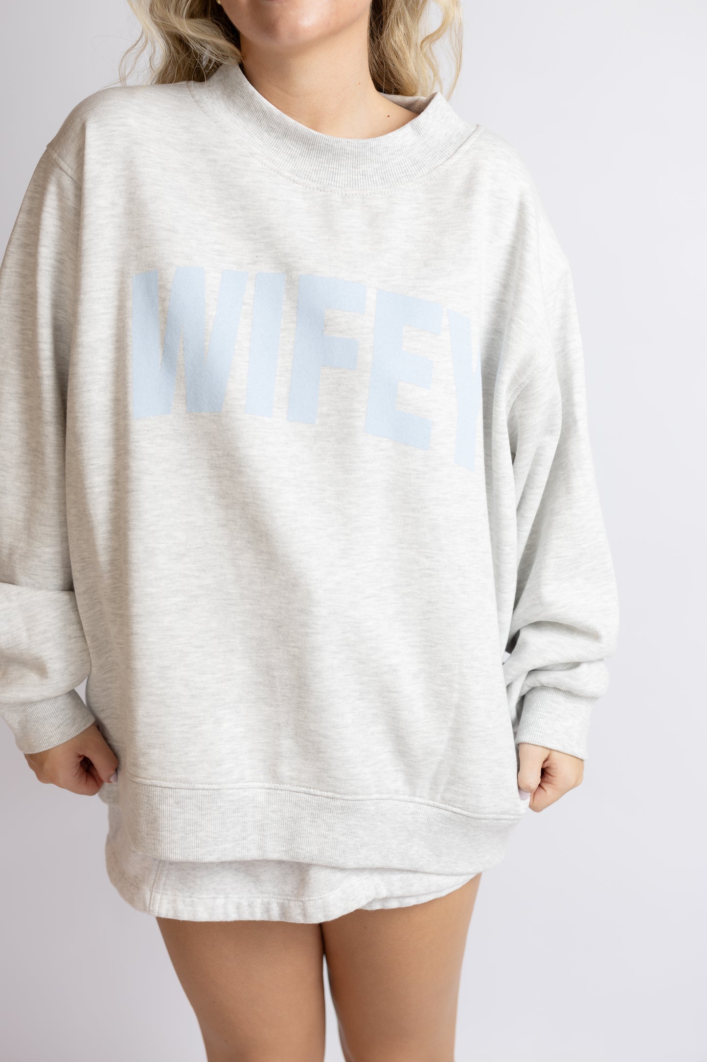 Wifey Mock Neck Sweatshirt