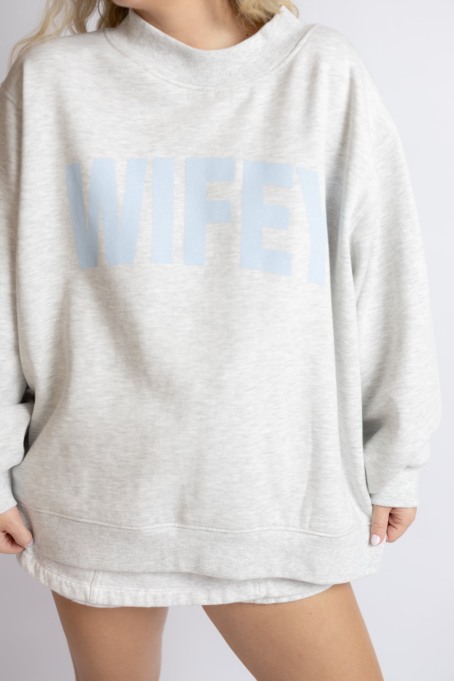 Wifey Mock Neck Sweatshirt