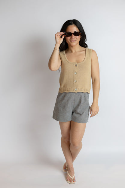 Delmore Scalloped Tank