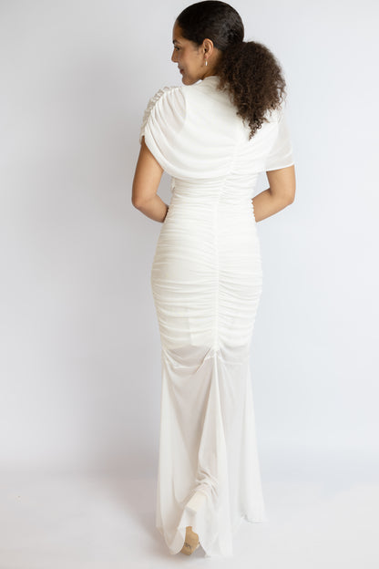 The Night Before Ruched Maxi Dress