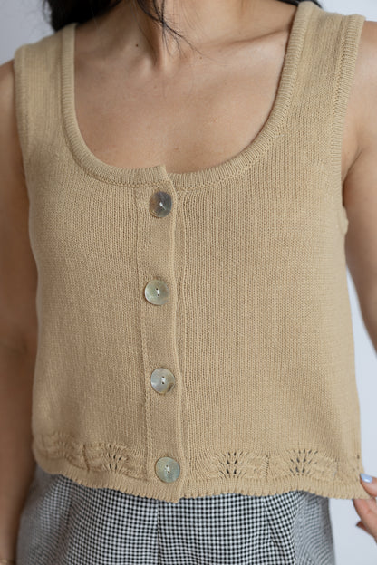 Delmore Scalloped Tank