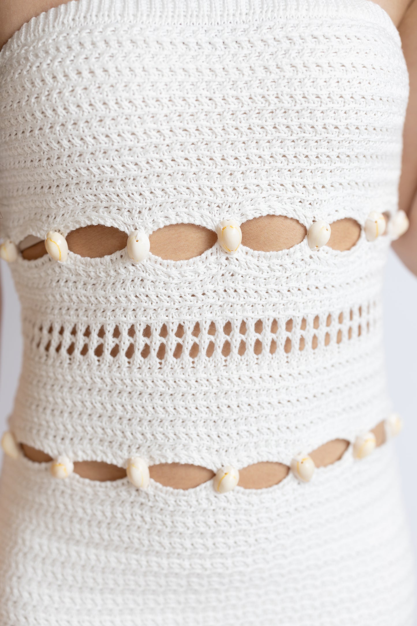 Collecting Seashells Crochet Mini Dress