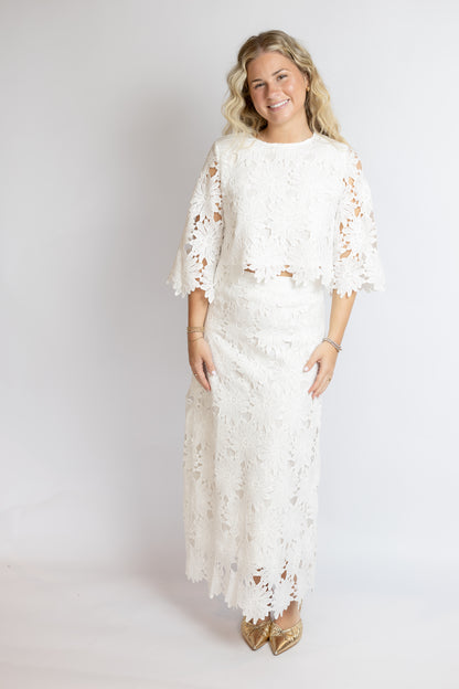 Forever Yours Lace Midi Skirt
